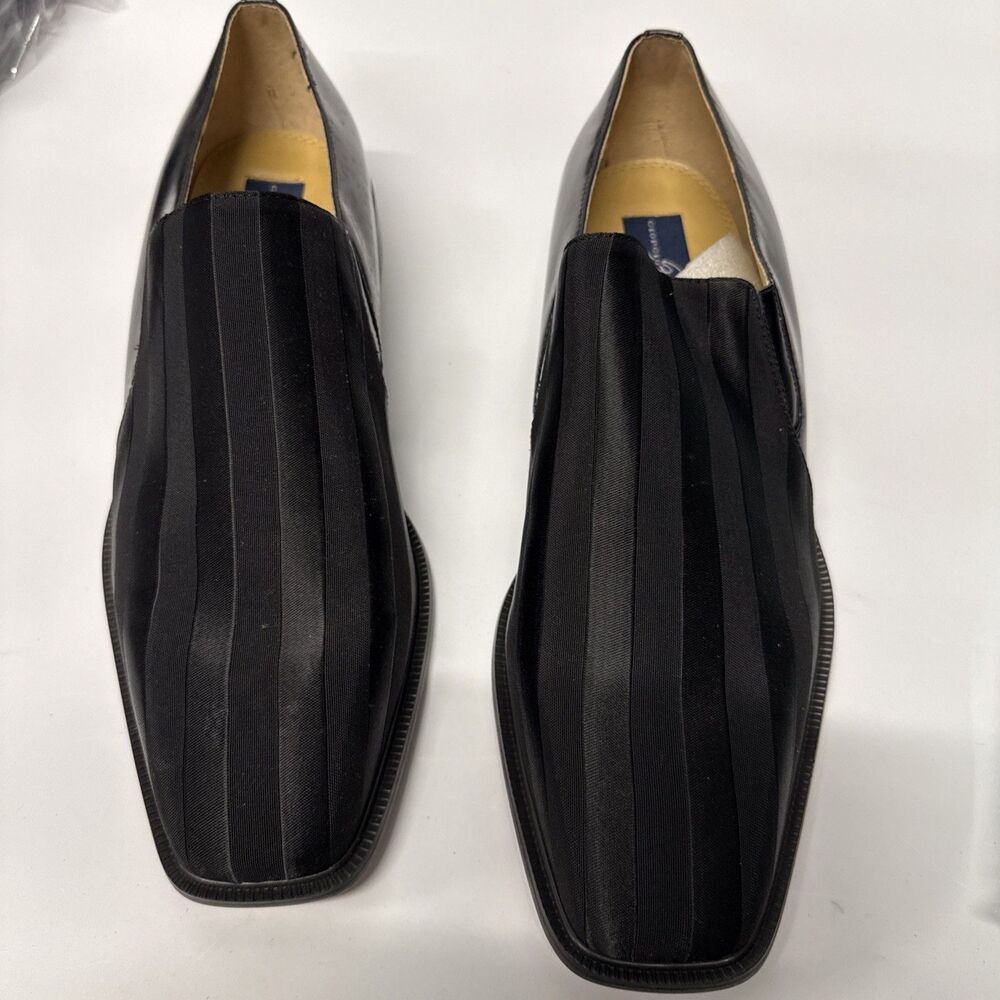 Giorgio Brutini Mens Leather/Fabric Slip On Shoes, Black, Size 14m NIB